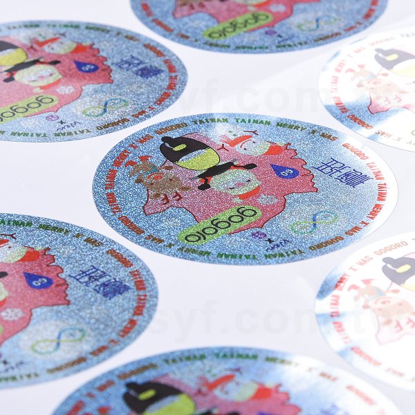 圓形雷射貼紙
