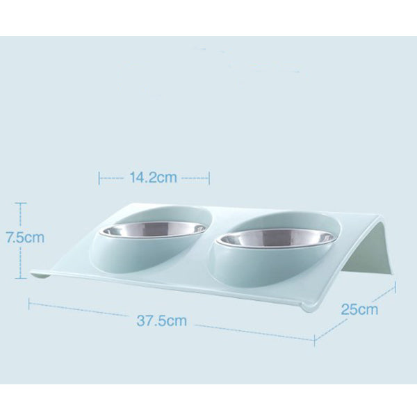 不鏽鋼雙碗寵物碗