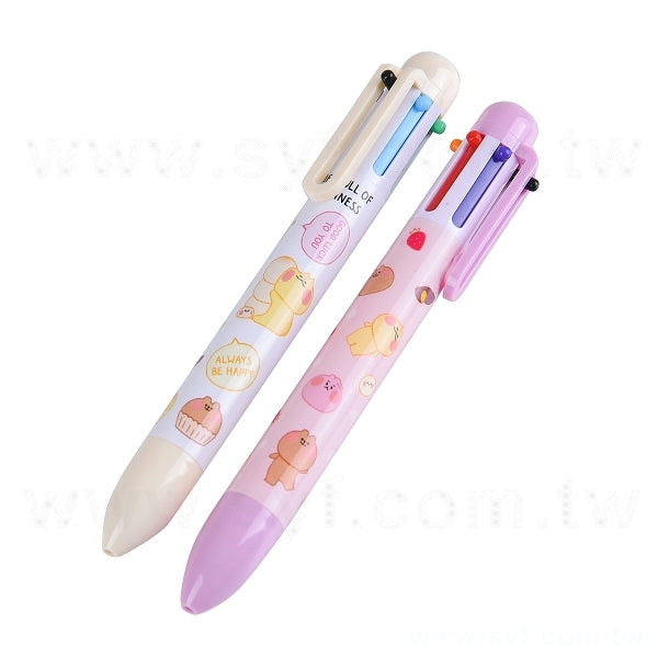 6色塑膠粗桿圓珠筆