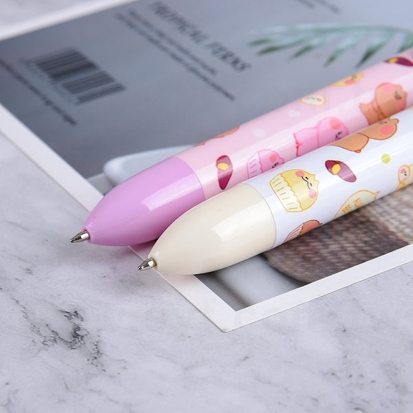 6色塑膠粗桿圓珠筆