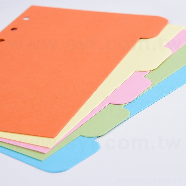 32K工商日誌-萬用手冊6孔彩色厚卡紙隔板-工商日誌配件內頁