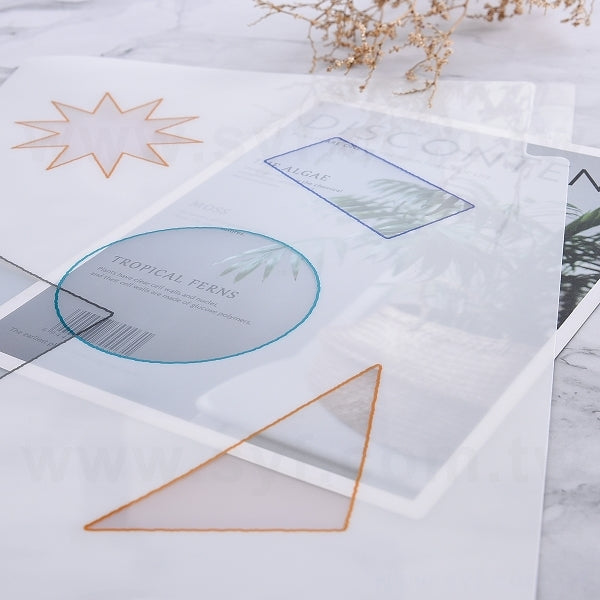 A4三層L夾-全白墨PP材質彩色印刷180um