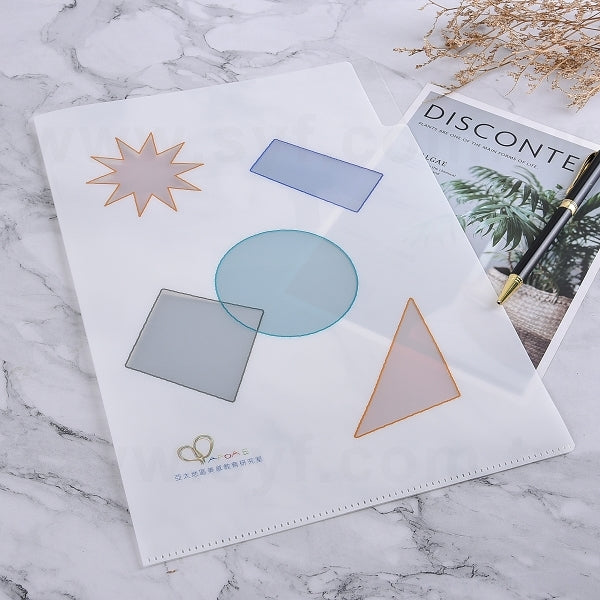 A4三層L夾-全白墨PP材質彩色印刷180um