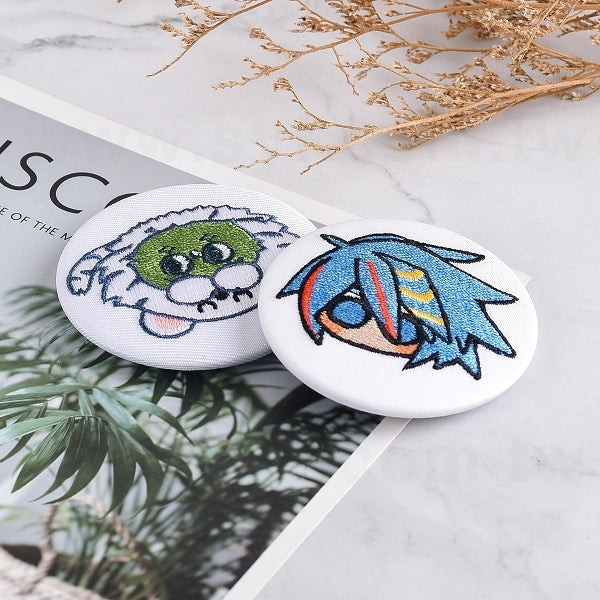 58mm圓形刺繡胸章