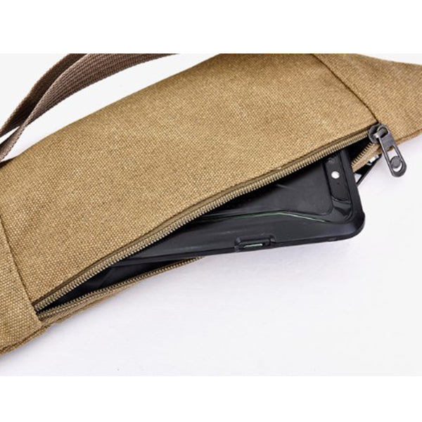 帆布貼身腰包
