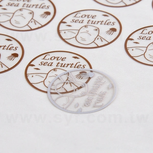 圓形透明防水貼紙