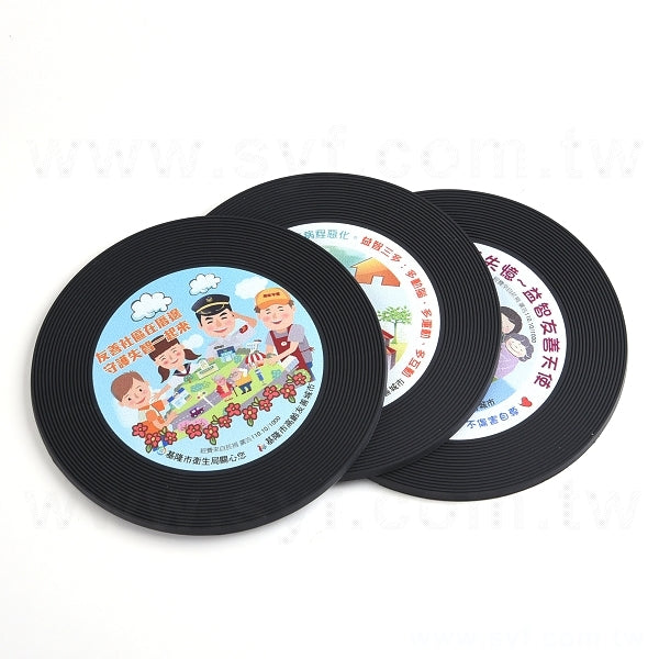創意黑膠光碟杯墊