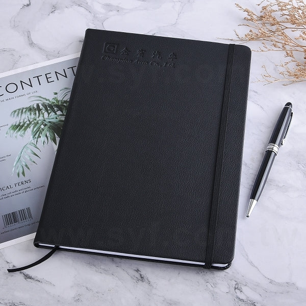 16K皮革烙凹精裝工商日誌