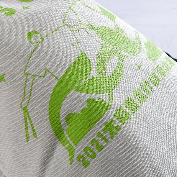 米色帆布束口袋後背包