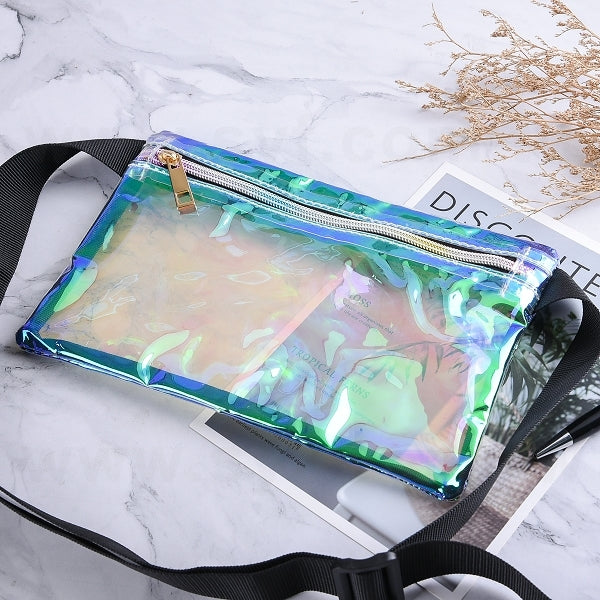 炫彩透明斜跨包