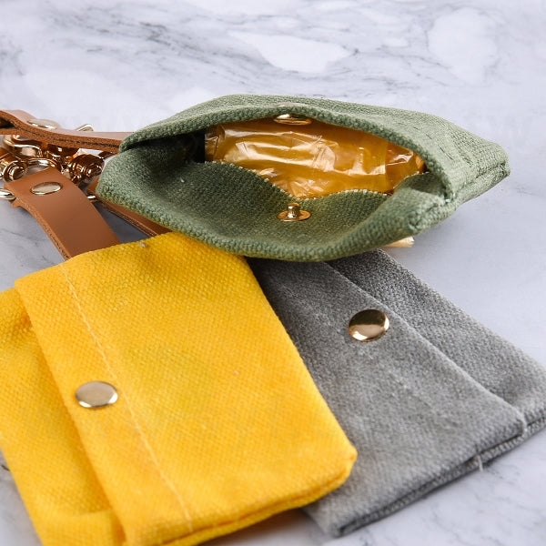 簡約風帆布寵物撿便袋