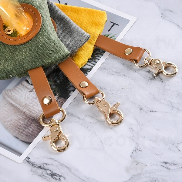 簡約風帆布寵物撿便袋