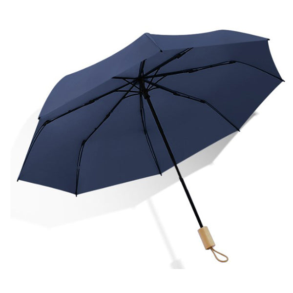 小清新純色木柄摺疊傘