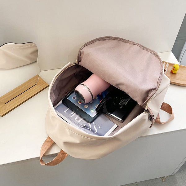 後背包-簡約撞色雙肩背包-可印刷LOGO