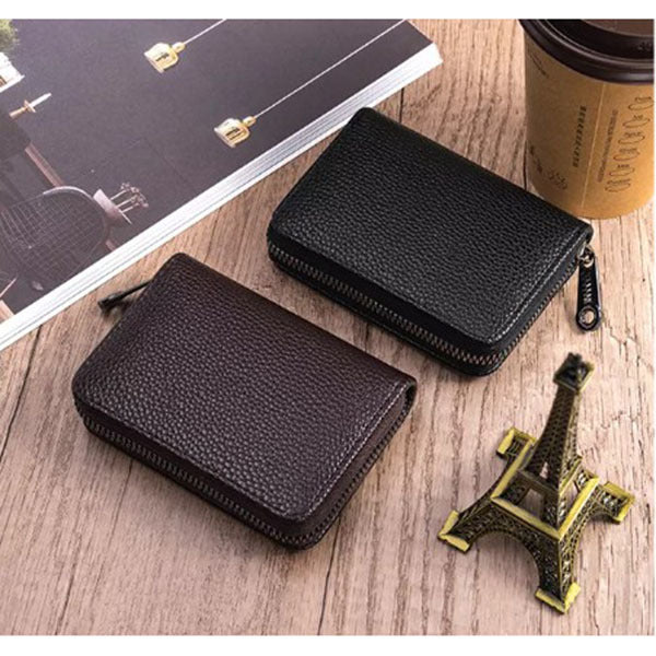 PU荔枝紋風琴卡包