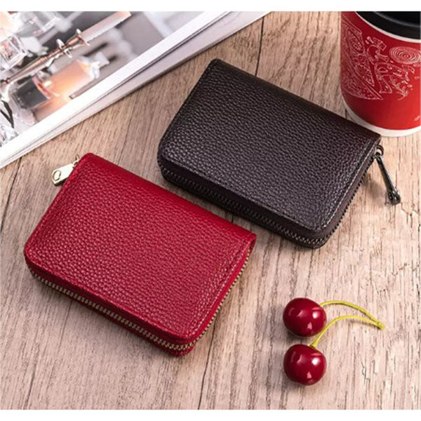 PU荔枝紋風琴卡包