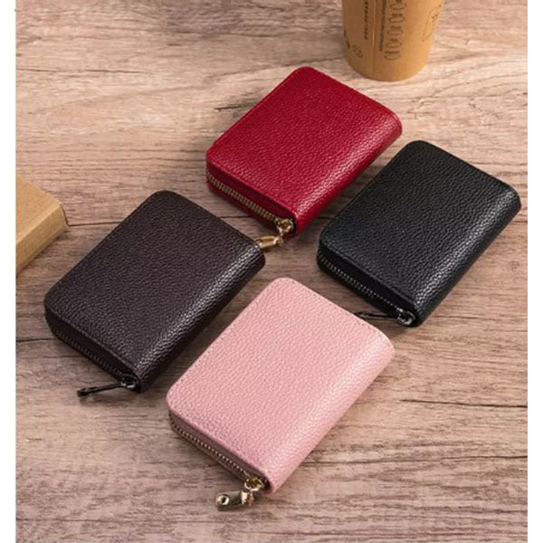 PU荔枝紋風琴卡包