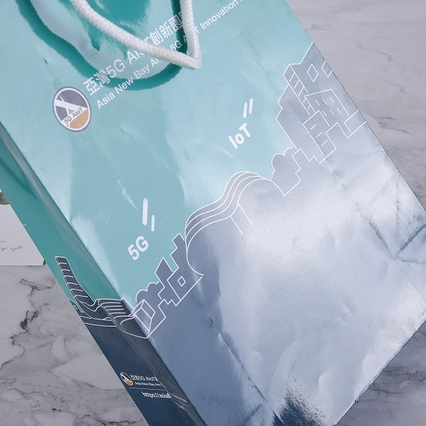 150P雙銅紙袋-22x32x8cm-彩色印刷-單面亮膜手提袋-工研院