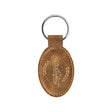 橢圓形皮革鑰匙圈