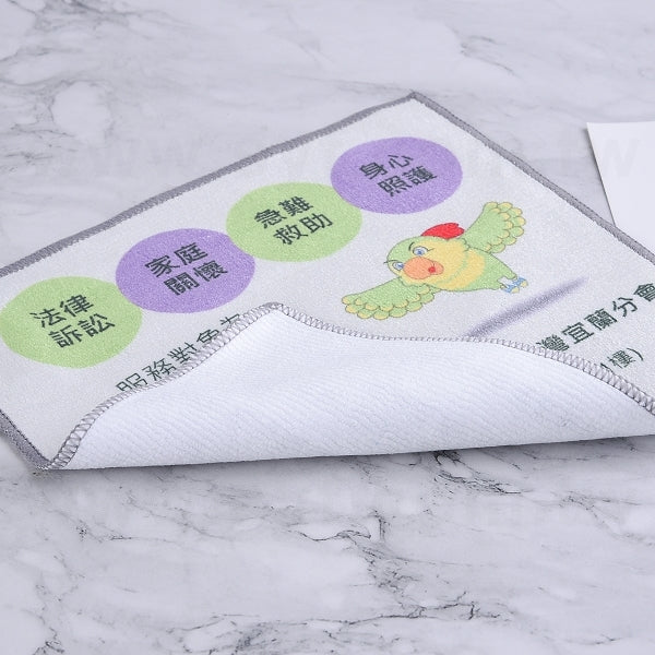 方形毛巾-19x19cm-單面彩印-超纖料(67BT-0032)