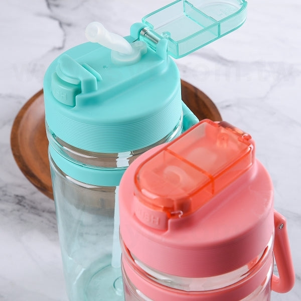 600ml單層彈蓋吸管杯