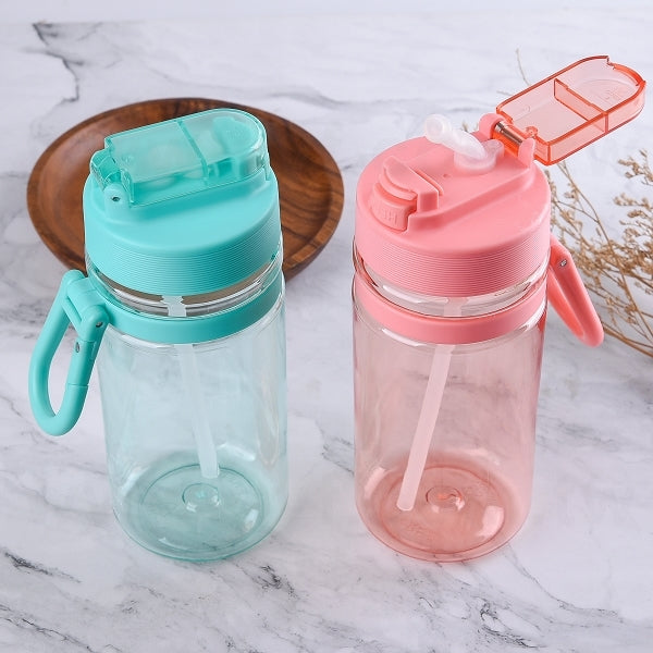 600ml單層彈蓋吸管杯