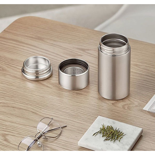 304不鏽鋼茶水分離保溫杯430ml