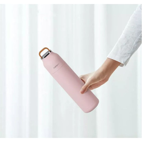 304不鏽鋼硅膠軟提手保溫杯500ml