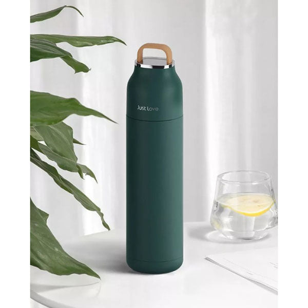 304不鏽鋼硅膠軟提手保溫杯500ml