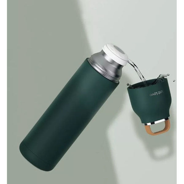 304不鏽鋼硅膠軟提手保溫杯500ml