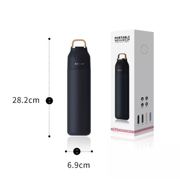 304不鏽鋼硅膠軟提手保溫杯500ml