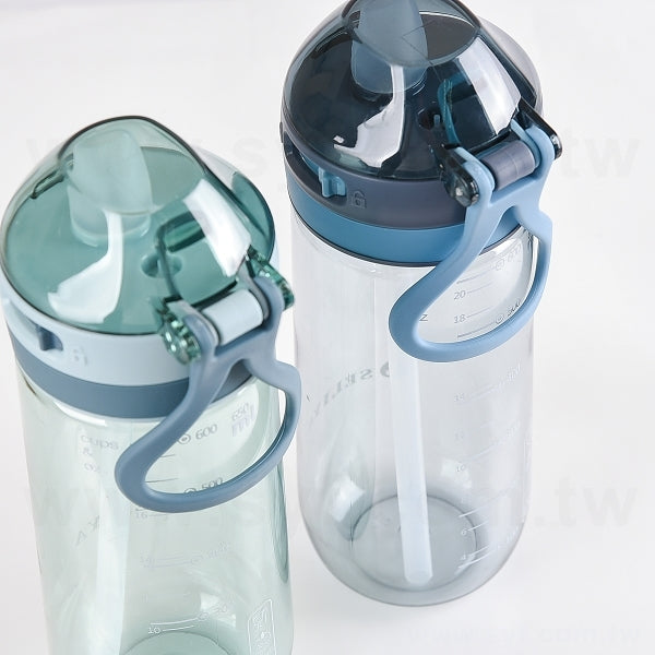 潮流運動塑膠鴨嘴帶吸管杯650ml