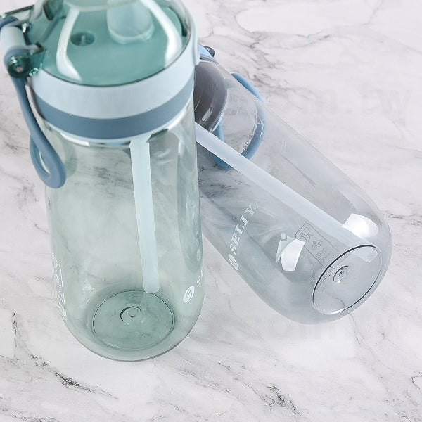 潮流運動塑膠鴨嘴帶吸管杯650ml