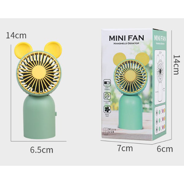 迷你可愛動物USB充電小風扇