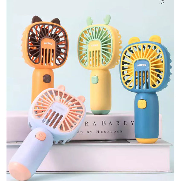 馬卡龍色療癒系USB充電小風扇-可印LOGO