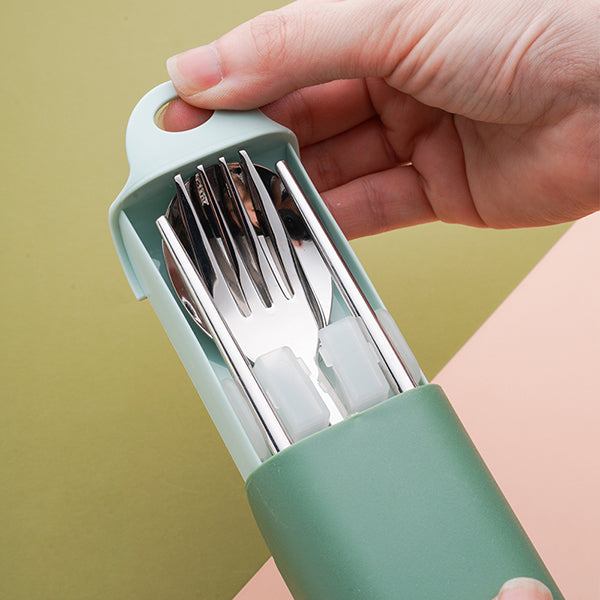 3件組|304不鏽鋼餐具 (靜音卡扣)