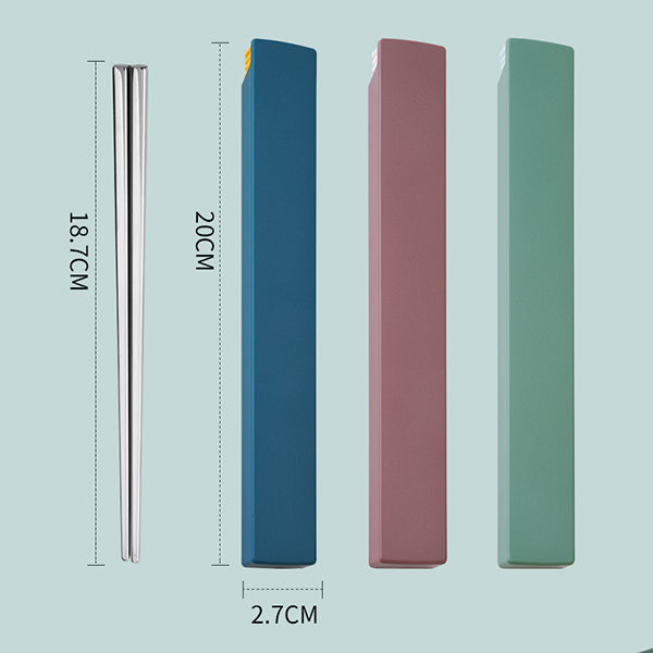 1件組|304不鏽鋼餐具|筷子(靜音卡扣)