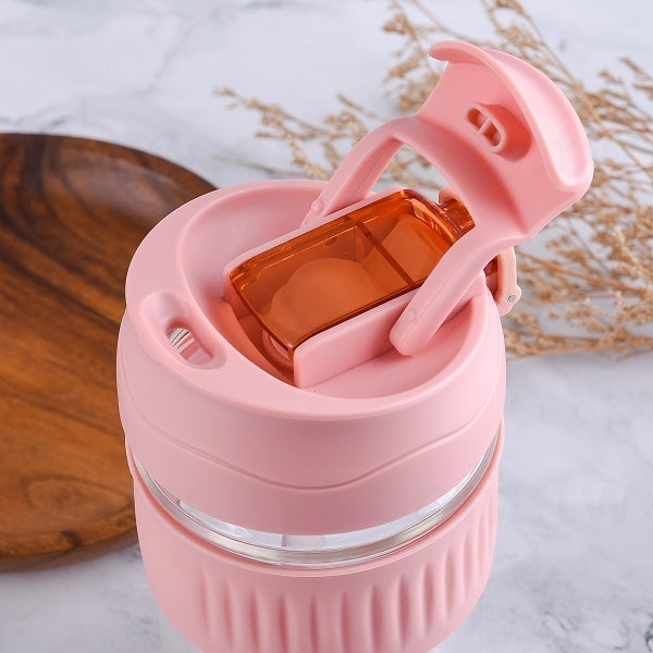 400ml單層彈蓋吸管杯