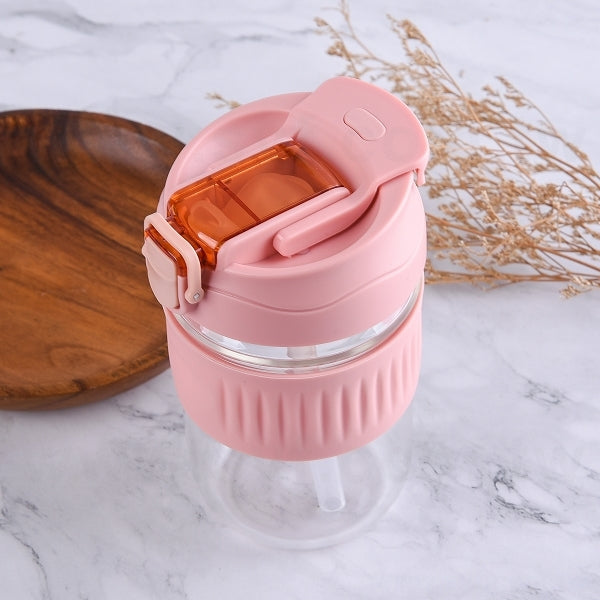 400ml單層彈蓋吸管杯