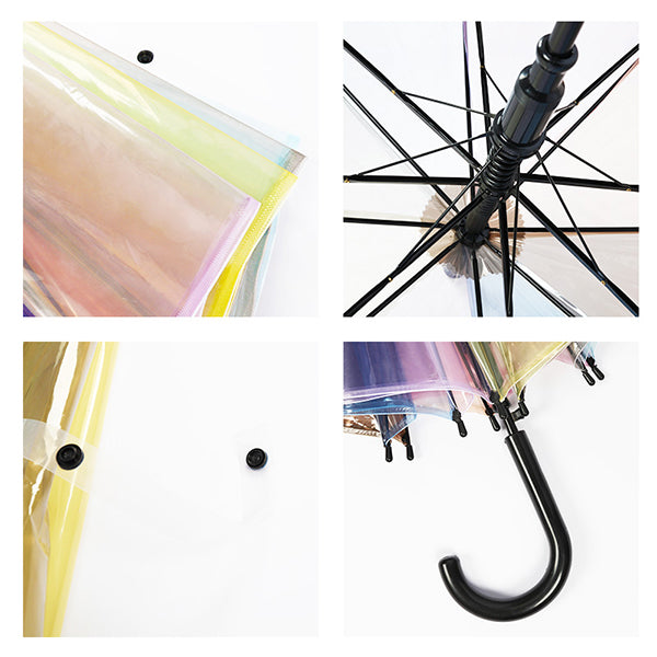 23吋透明8骨堅固橡膠直傘