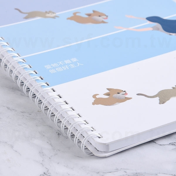 A5銅西卡彩色印刷環裝筆記本