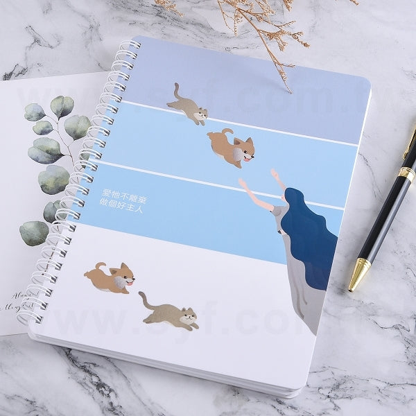 A5銅西卡彩色印刷環裝筆記本