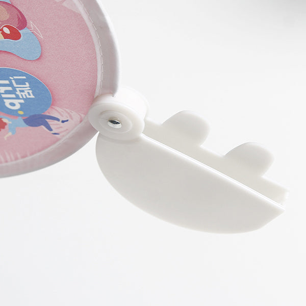 尼龍口袋折疊飛盤扇(兔兔手柄款)-直徑20cm-附收納袋