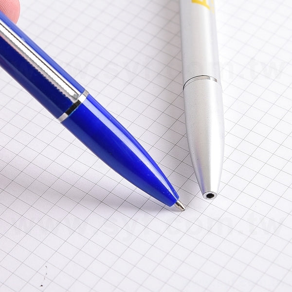 按壓式塑膠拉捲紙廣告筆金屬筆夾