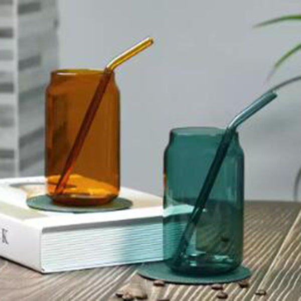 480ml木蓋玻璃吸管杯