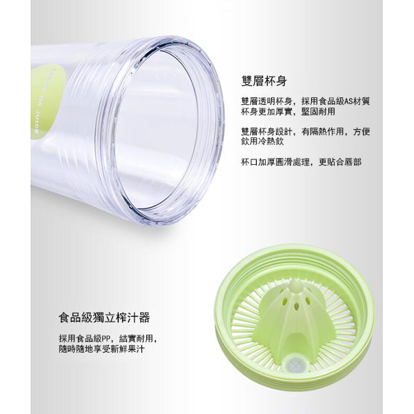 560ml塑料檸檬水杯吸管杯