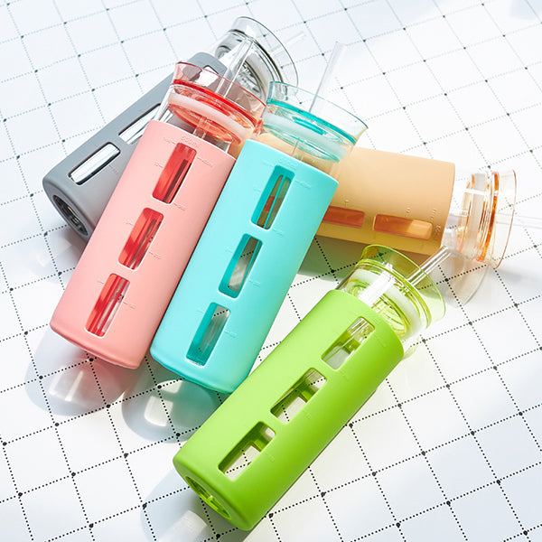 360ml/500ml高硼硅玻璃吸管杯