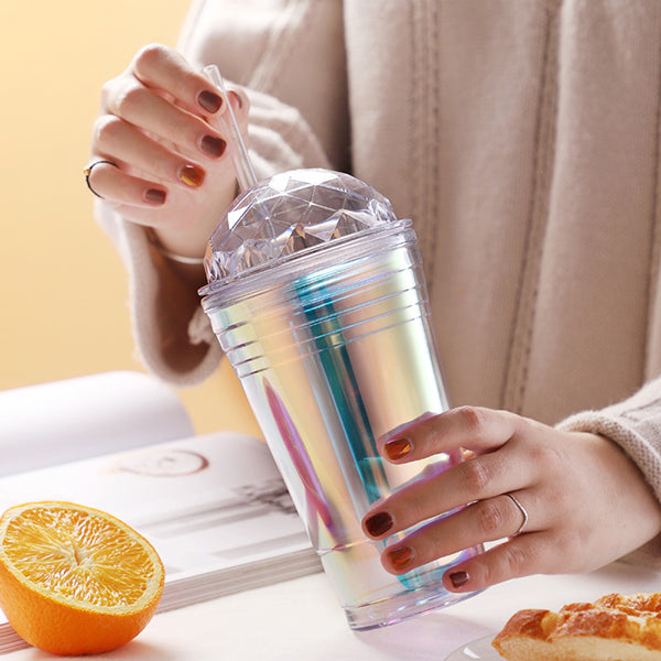 560ml漸變色吸管杯-可印LOGO