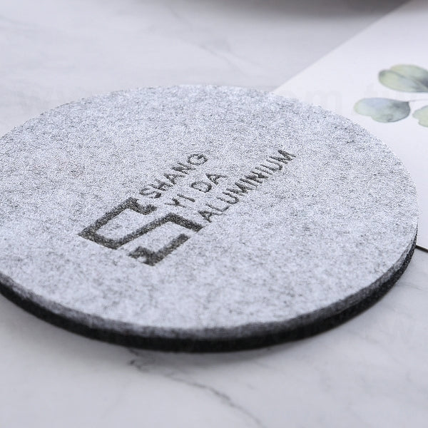 雙層圓形毛氈杯墊