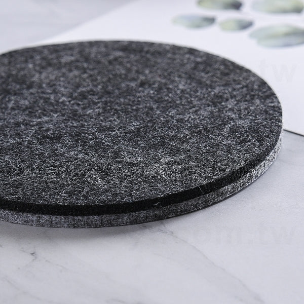 雙層圓形毛氈杯墊